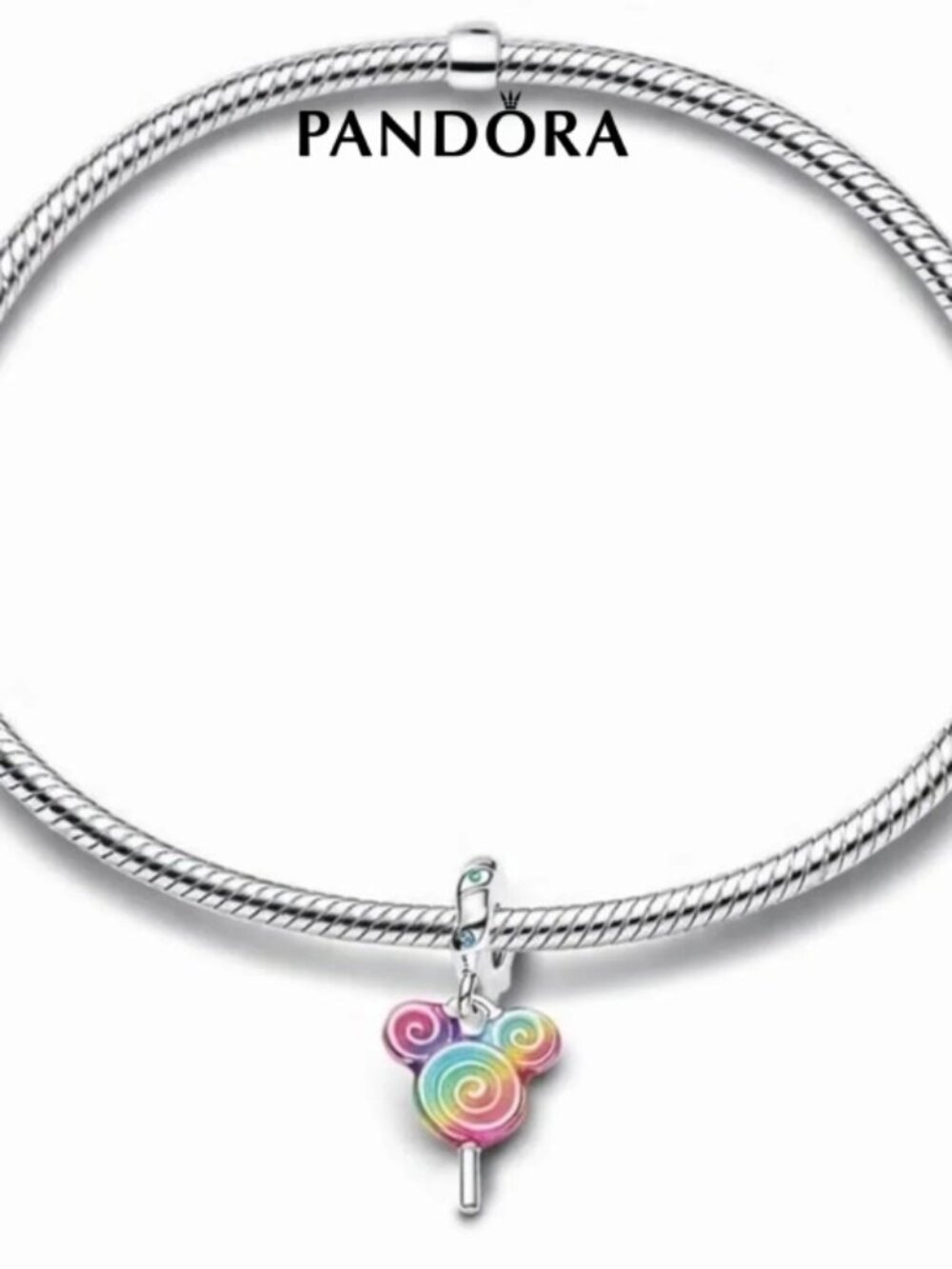 Pandora Silver Bracelet with Multicolor Lollipop Charm
